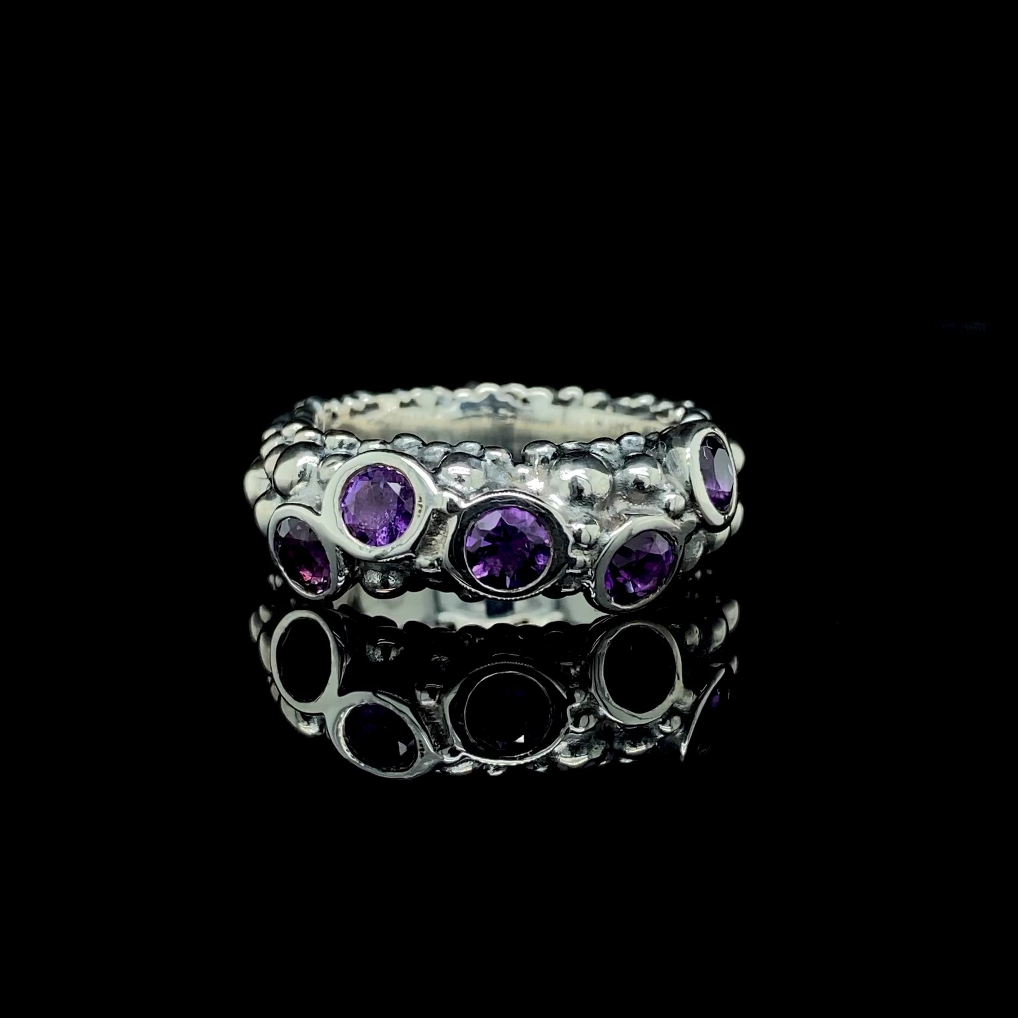 Amethyst Bubble Ring