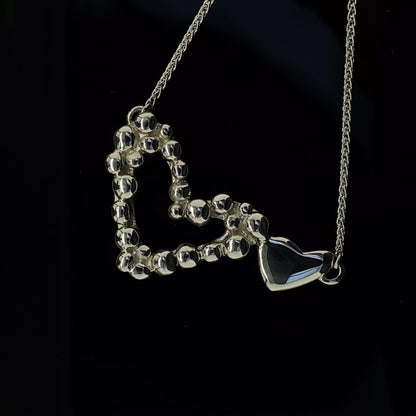 Double Bubble Heart Necklace