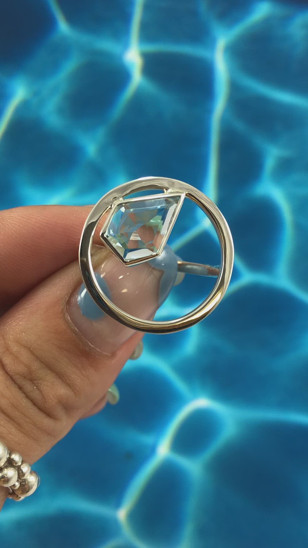 Aquamarine Single Stone Ring