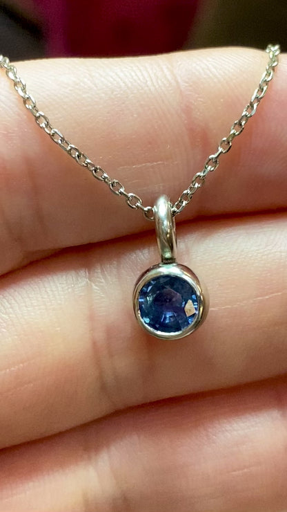 Platinum Sapphire Necklace