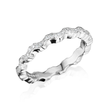 Diamond Surf Wave Ring