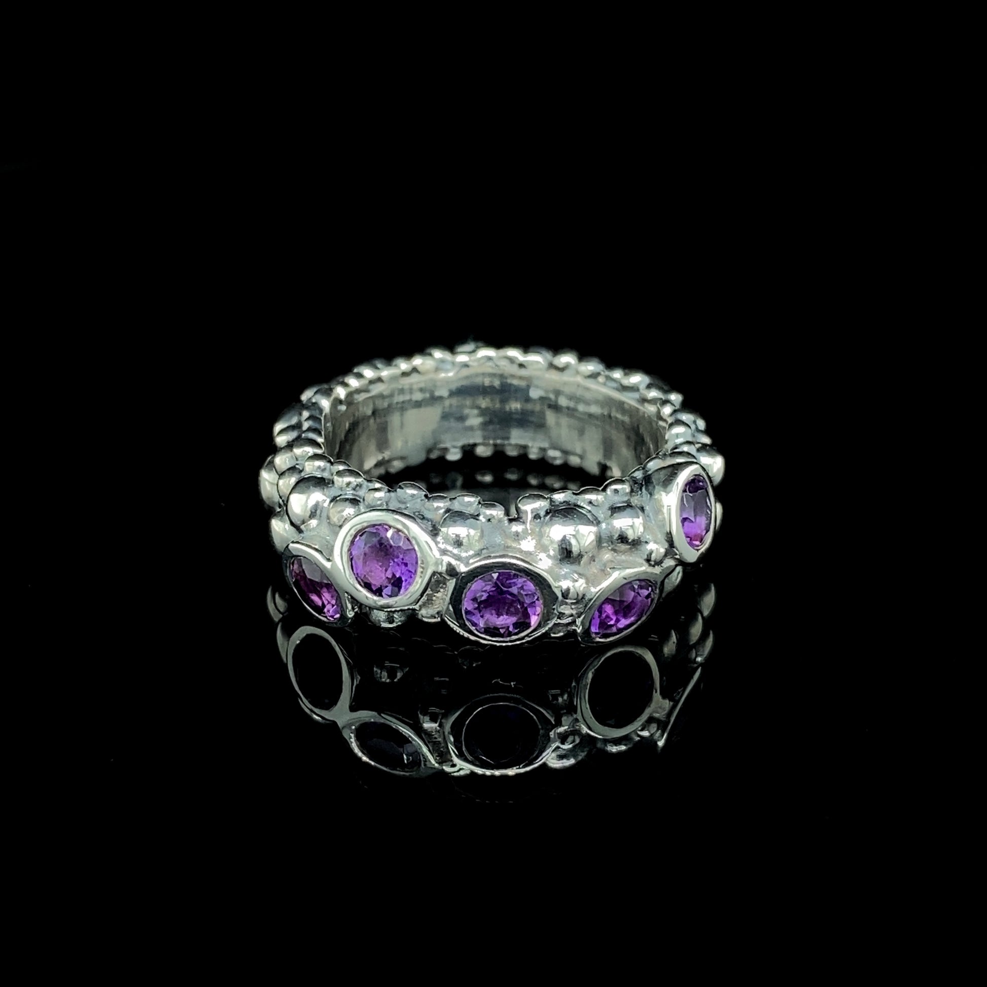 Amethyst Bubble Ring