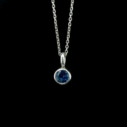 Platinum Sapphire Necklace