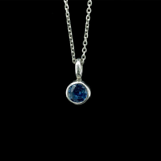 Platinum Sapphire Necklace