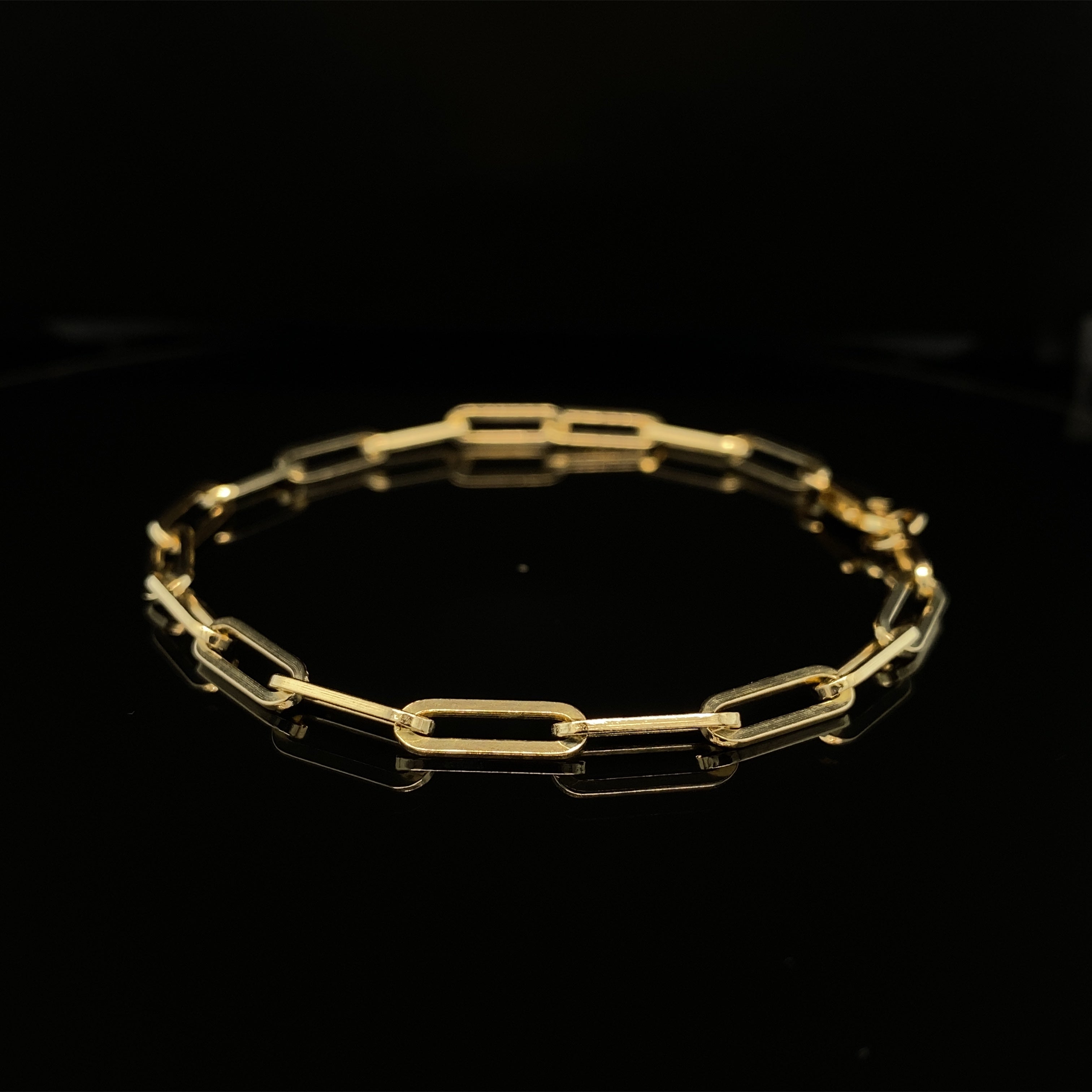 Gold Square Trace Long Bracelet