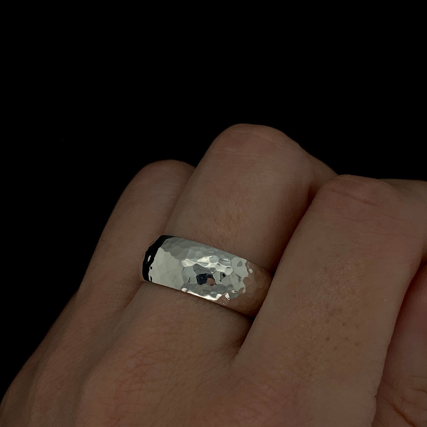 Hammered Silver Band