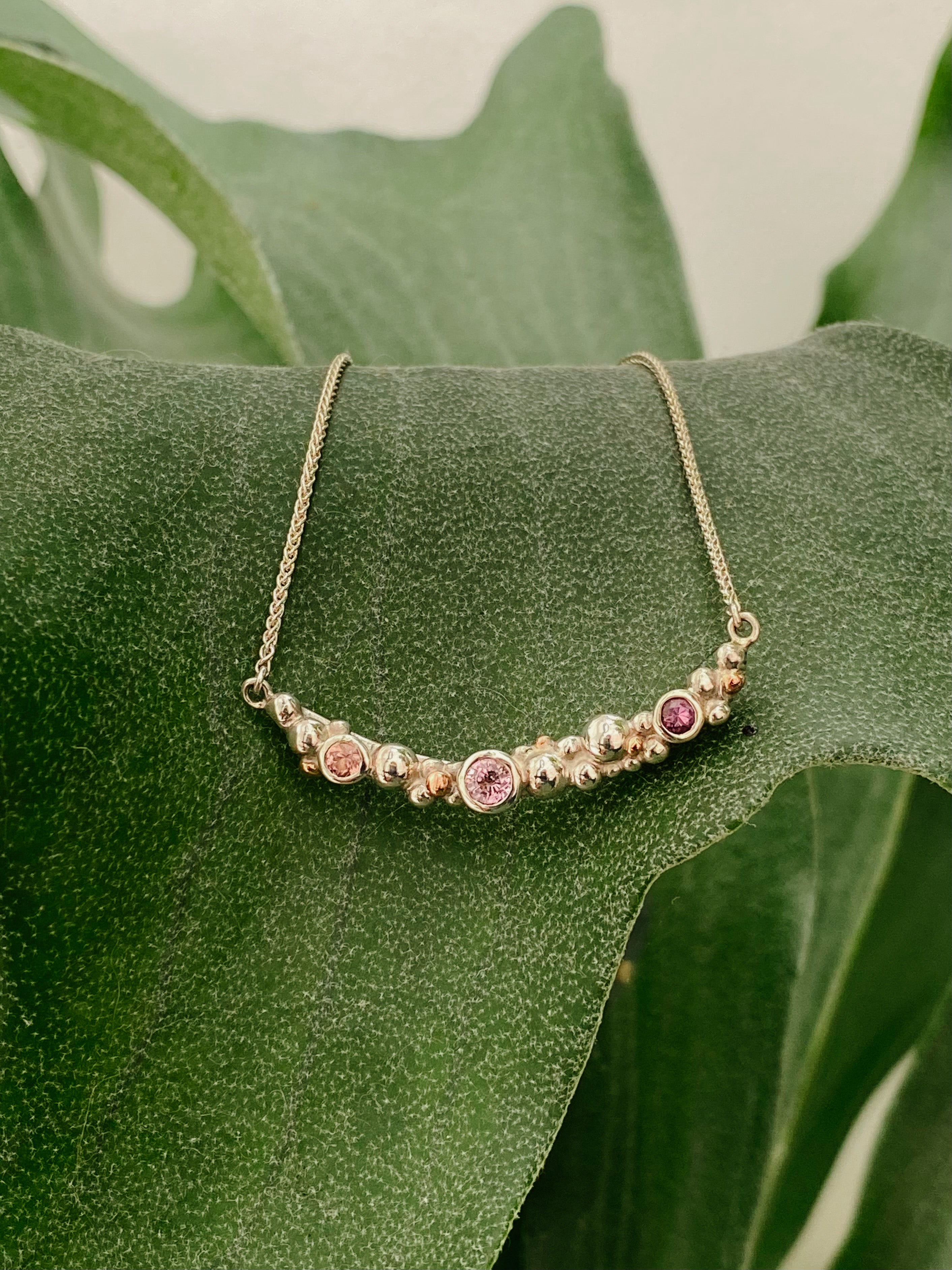 Pink Sapphires Necklace