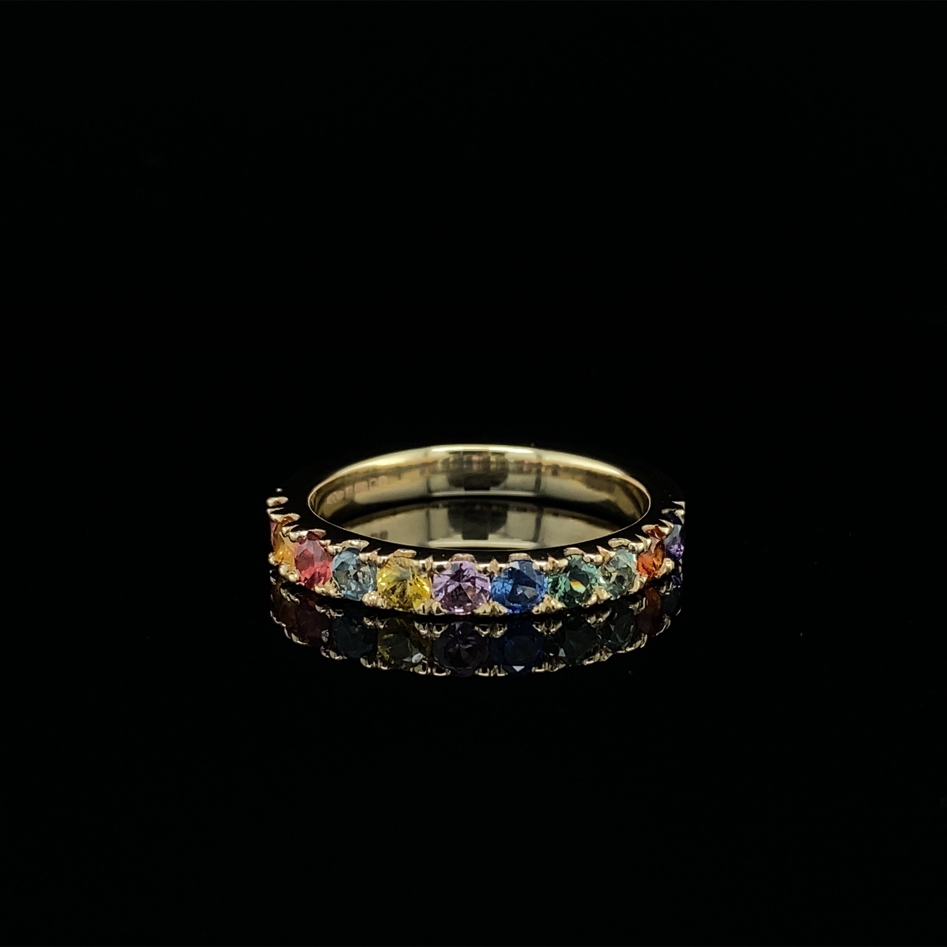 Rainbow Sapphire Eternity Ring