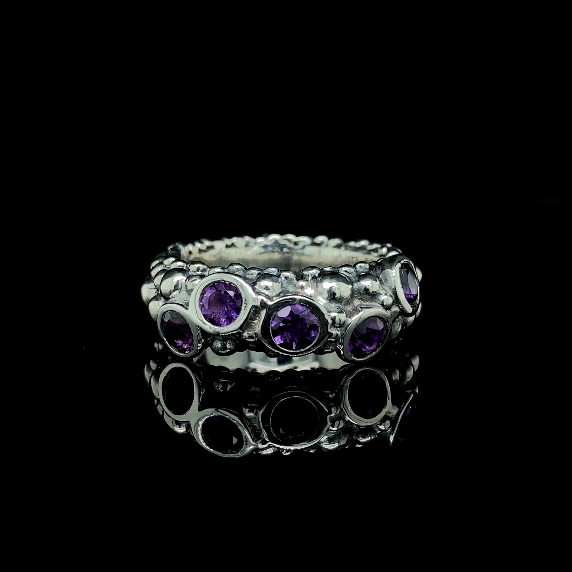 Amethyst Bubble Ring