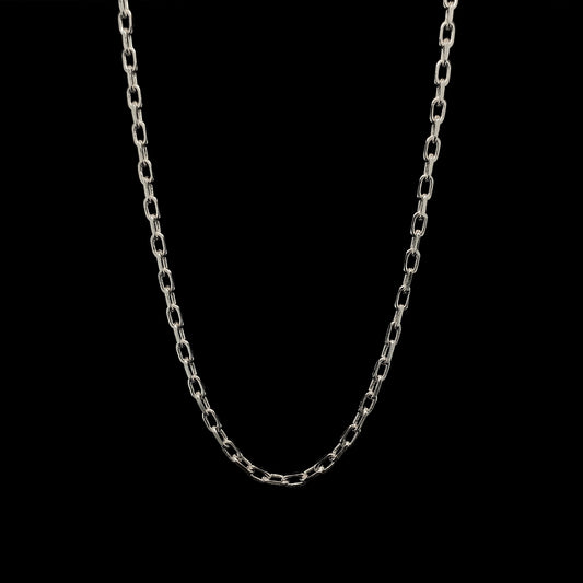 White Gold Filed Trace Chain