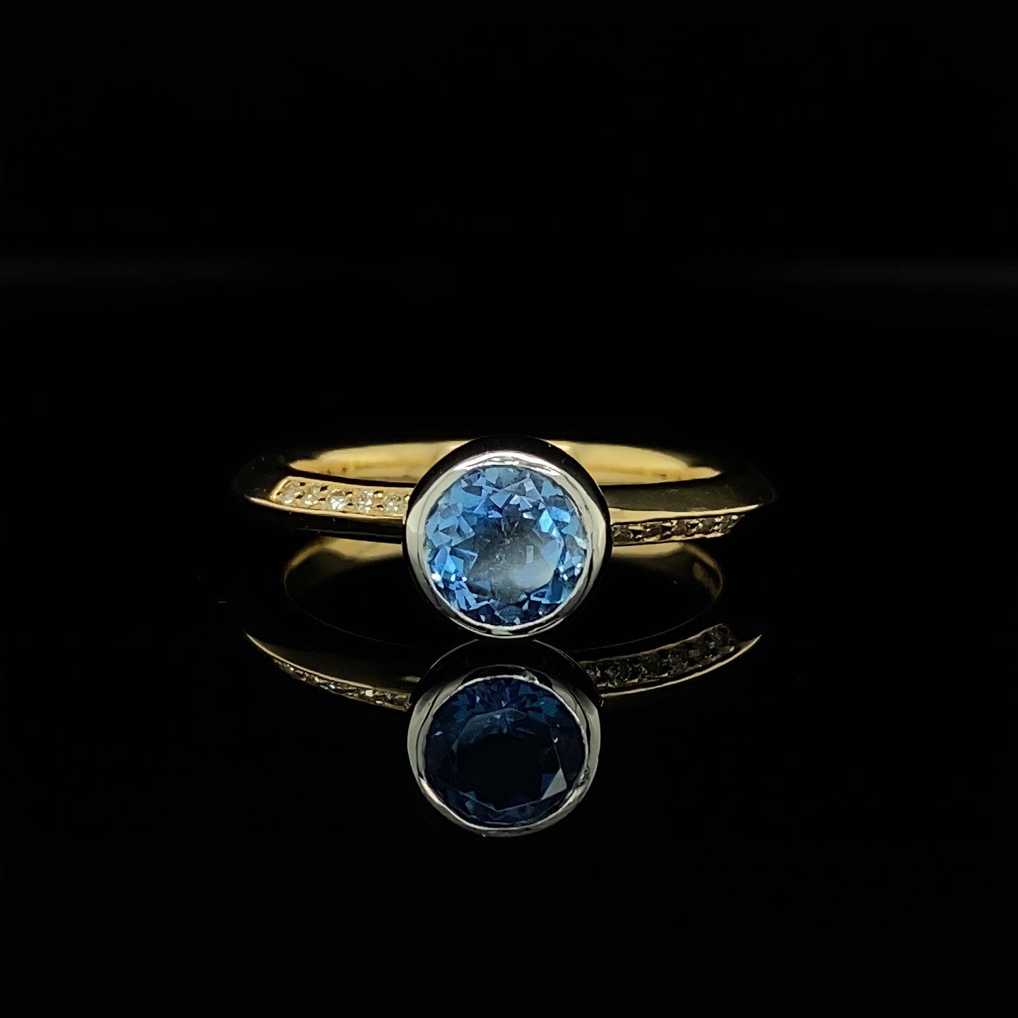 Aquamarine Saturn Ring