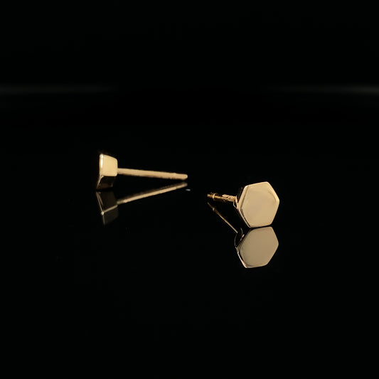 Rose Gold Hex Studs