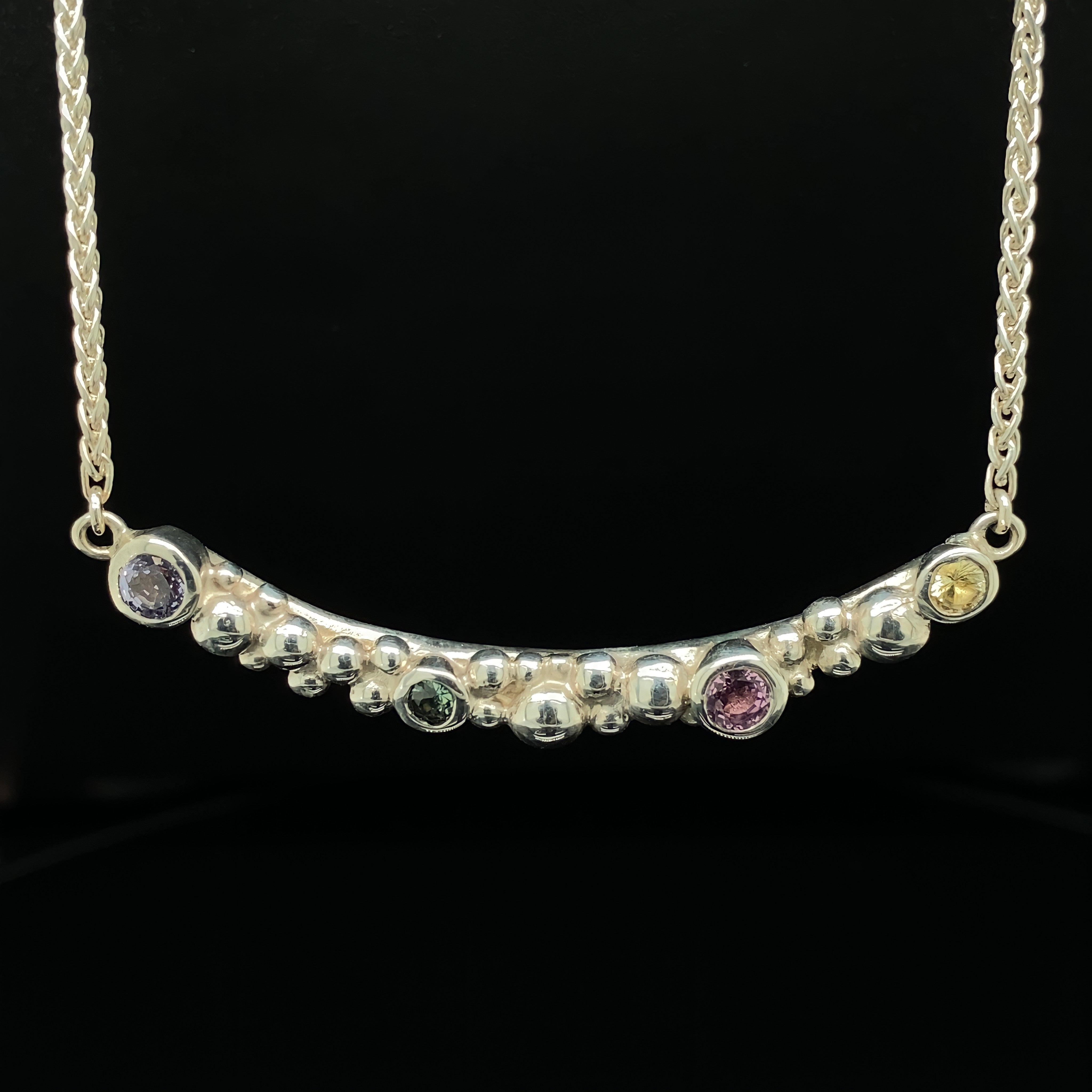 Multi-Coloured Sapphires Necklaces