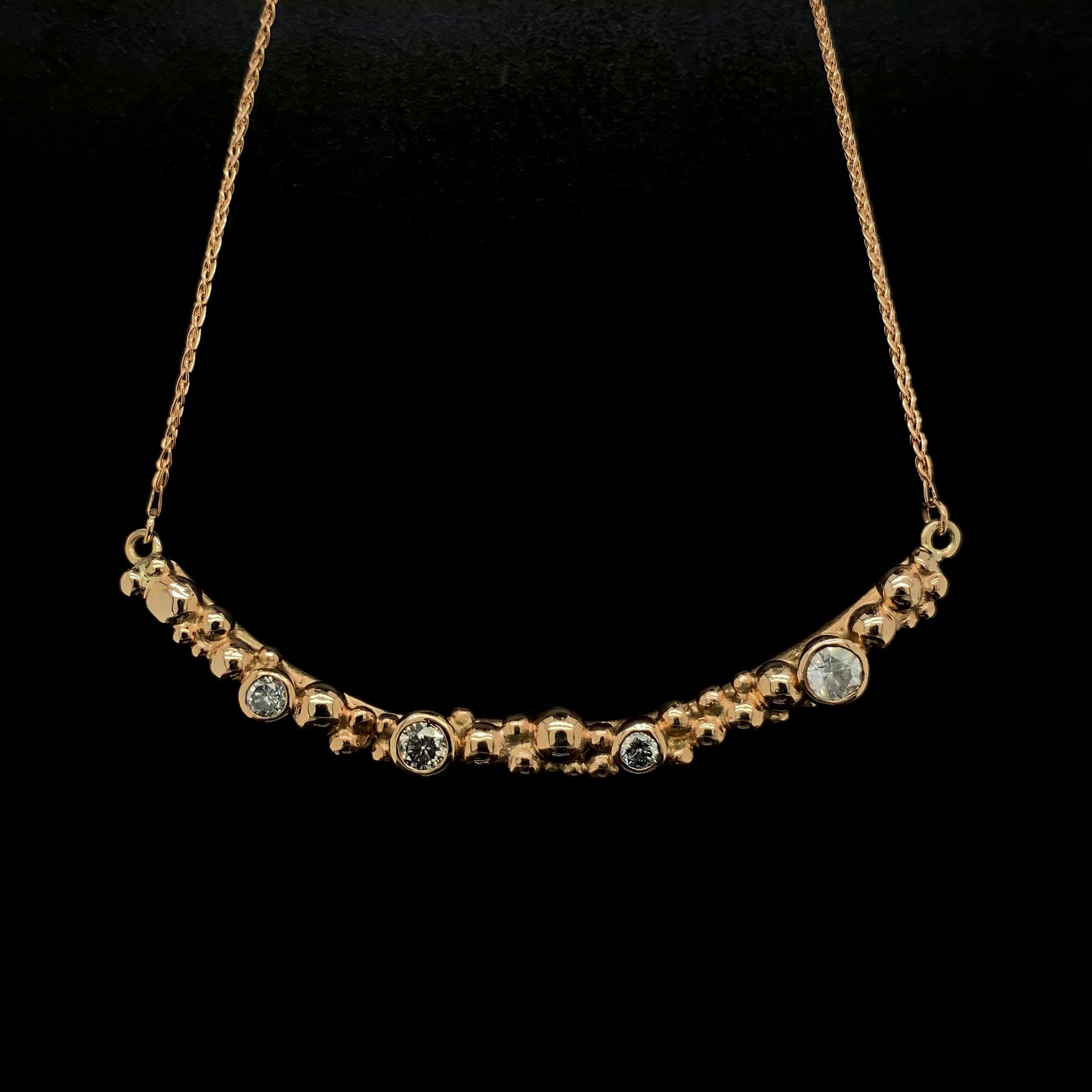 Salt & Pepper Diamonds Necklace